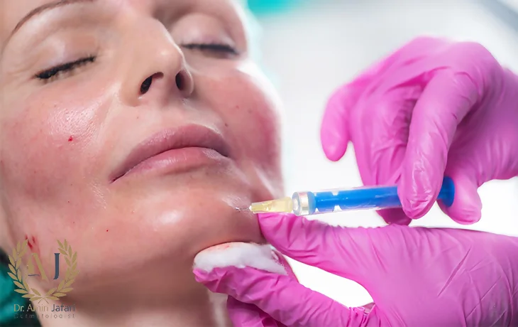 نکروز بعد از تزریق ژل